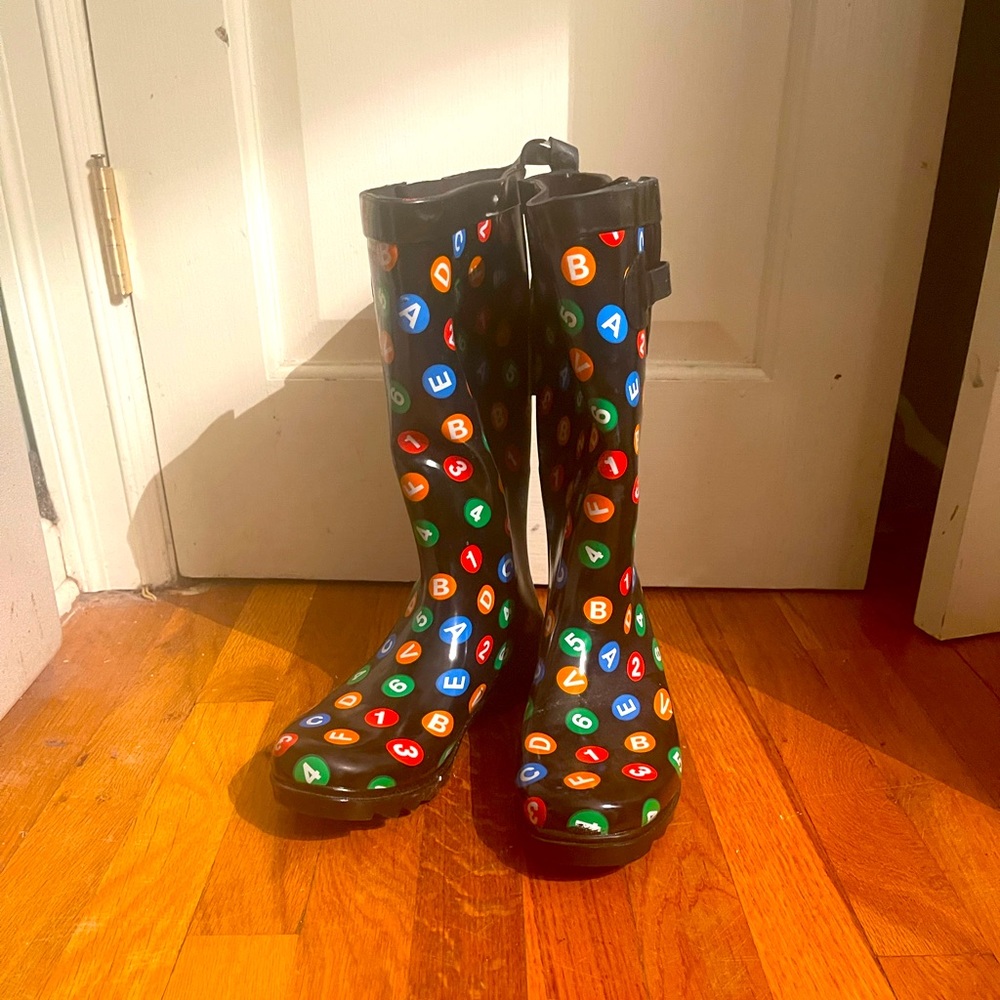 NYCT LOGO RAIN BOOTS, LIMITED EDITION